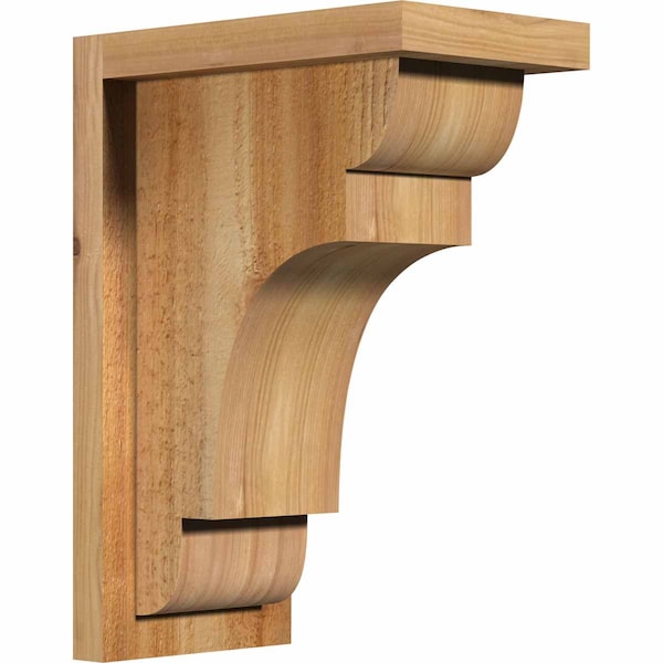 Ekena Millwork New Brighton Rough Sawn Corbel w/Backplate, Western Red Cedar, 6"W x 10"D x 14"H COR06X10X14NEB01RWR - main